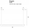 Lampa Wisząca Biała Listwa Nad Stół LED MAXLIGHT ORGANIC HORIZON P0357D Ściemnialna