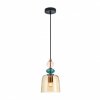 Designerska Lampa Wisząca Szklana Bursztynowy Klosz NAMOS PND-27092A-MC-BRO ITALUX