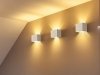 Nowoczesny kinkiet elewacyjny zewnętrzny LED minimalistyczny metalowy biały podświetlający ścianę Fulton MAYTONI O572WL-L6W