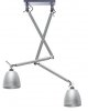 NOWOCZESNA LAMPA SUFITOWA WISZĄCA AZZARDO ZYTA 2 S PENDANT ALUMINIOWA ALU  AZ2301+AZ2596+AZ2596 33cm