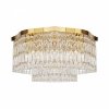 Kryształowy Złoty Plafon Glamour DUNE DIA005CL-06G MAYTONI Złota Lampa Sufitowa Kryształ