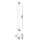 Klasyczna lampa ogrodowa słupek LED aluminiowa czarna regulowana tuba minimalistyczna uniwersalna IP65 MALONZO LE75159 Luces Exclusivas