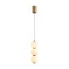 Designerska złota lampa wisząca dekoracyjne szklane kule w stylu Art Deco PERLA LED ST-CP231222-3L gold