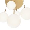 Lampa wisząca 5-płomienna metalowa złota kule uniwersalna regulacja wysokości Basic form MAYTONI MOD321PL-05G1
