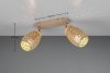 Nowoczesny plafon lampa sufitowa podwójna brązowa regulowane tuby klasyczna w stylu orientalnym metalowa drewniany dekor BIDAR R81572065 Rl