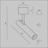 Lampa sufitowa plafon spot LED nowoczesna regulowana tuba aluminium czarny Focus T MAYTONI C141CL-L125-6W3K-B