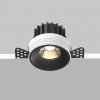 Czarna Oprawka Wpuszczana Downlight Round Maytoni DL058-12W3K-TRS-B