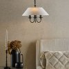 Nowoczesny Żyrandol Biały Abażur SIVAN SIV0322 DAR LIGHTING