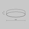 Lampa sufitowa LED nowoczesna aluminium czarna ZON MAYTONI C032CL-45W3K-RD-B