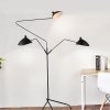 Lampa podłogowa stojąca 3 klosze czarna designerska klasyczna minimalistyczna do salonu sypialni CRANE F8703 Step Into Design