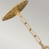 Lampa wisząca Spyre 6 źródeł światła szampańskie złoto elegancki nowoczesny okrągły lniany abażur HK-SPYRE6P-CPG HINKLEY