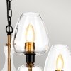 Lampa wisząca Armand - 3 źródła światła - Postarzany mosiądz / Czerń szklane klosze w kształcie kielicha industrialna nowoczesna dworkowa DL-ARMAND3-AB ELSTEAD LIGHTING