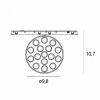 Lampa do szynoprzewodu LED czarna okrągła minimalistyczna nowoczesna On-Off- MICRO11 N0012N MAXLIGHT