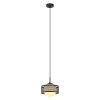 Lampa Wisząca Metalowa Czarna Obręcz Biała Kula LOMICA PND-55456-1M-BK ITALUX