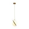 Lampa wisząca ozdobna metalowa biały i mosiądz akrylowy klosz designerska elegancka uniwersalna regulacja wysokości ORBITA DP0067-250 Step Into Design