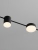 Nowoczesna lampa wisząca listwa 4 tuby LED minimalistyczna aluminiowa czarna możliwość ściemniania ORELVIO LE45434 Luces Exclusivas
