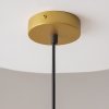 Lampa wisząca złota metalowa biała kula designerska uniwersalna regulacja wysokości Telford MAYTONI P361PL-01G