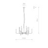 Minimalistyczna lampa wisząca Żyrandol ORTO XII A Nowodvorski 11462