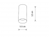 Nowoczesny Plafon Sufitowy Lampa Punktowa Tuba MONO SILK GRAY S 10785 Nowodvorski Lighting