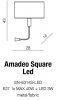 KINKET AZZARDO AMADEO LED SQUARE WHITE AZ2418+AZ2420