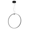 Czarna lampa wisząca 60cm okrąg LED nowoczesna uniwersalna minimalistyczna aluminiowa ACIRCULO ST-10453P-D600A black Step Into Design
