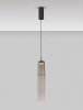 Minimalistyczna lampa wisząca LED szklana tuba kolor mokka uniwersalna klasyczna SARTANO LE45162 Luces Exclusivas