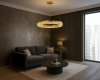 Kryształowa złota lampa wisząca LED glamour okrąg ring SAVOY 100 złota MSE1501100529 MOOSEE King Home