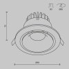 Lampa wpuszczana w sufit minimalistyczna aluminium biały okrągła LED Yin MAYTONI DL031-L12W3K-D-W