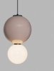 Minimalistyczna lampa wisząca LED szklany klosz kule mokka i biała uniwersalna nowoczesna JORELIA LE45248 Luces Exclusivas