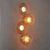 Luxusowy mosiężny kinkiet ścienny szklane bursztynowe klosze LUXIO-4 LED ST-3315-4 copper Step Into Design