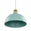 Minimalistyczna lampa wisząca w stylu rustykalnym kolor miętowy z elementem drewnianym CAP MINT 5901 TK-Lighting 
