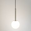Nowoczesna szklana biała kula srebrna lampa wisząca Daisy I Sigma 40763
