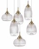 DUŻA ZŁOTA LAMPA WISZĄCA MON SZKLANE KLOSZE GLAMOUR DO SALONU AHIGAL LE41848 LUCES EXCLUSIVAS