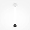 Nowoczesna Lampa Podłogowa Stojąca Czarna Minimalistyczna Biały Klosz MEMORY MOD177FL-01B MAYTONI