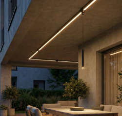 Szynoprzewód zewnętrzny natynkowy biały profil 2m AZZARDO TRACK IP65 BLACK AZ6924