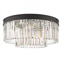 Czarny Plafon Sufitowy Kryształowy Nowoczesny CELEUS CEL4822 DAR LIGHTING