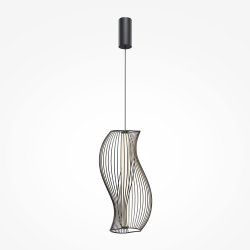 Lampa wisząca w kolorze czarnym metal LED designerska regulacja wysokości Shadows of the past MAYTONI MOD263PL-L20B3K