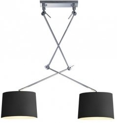 LAMPA SUFITOWA AZZARDO ADAM 2 S BLACK PENDANT AZ1842+AZ2586+AZ2586