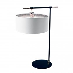 Abażurowa Retro Lampa stołowa nocna Balance BALANCE-TL-BKPNCzarna / Polerowany nikiel
