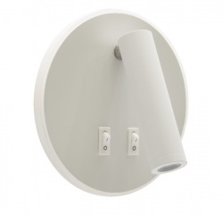 Kinkiet hotelowy do sypialni do czytania biały z dekoracyjnym podświetleniem OTELLO LED C 6W+3W WHITE  03722