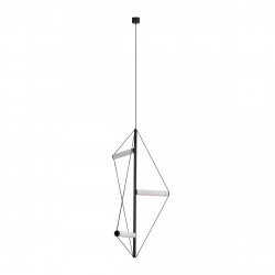 Nowoczena designerska lampa wisząca LED w kolorze czarnym geometryczna ORION AZ6535 Azzardo do salonu jadalni nad stół 