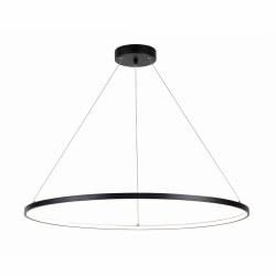 Nowoczesna Minimalistyczna Czarna Lampa Wisząca Ring LED HORIK PEN89424-90BK ZUMA LINE