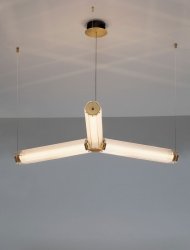 Lampa wisząca LED szklana geometryczna potrójna designerska nowoczesna ściemnialna TORREV LE46202 Luces Exclusivas