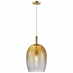 Lampa Wisząca W Stylu LOFT NORDLUX UMA 23 2112723027 Bursztynowe Szkło