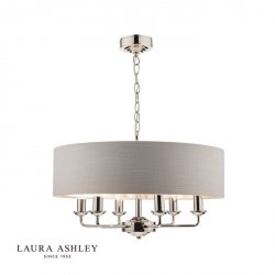 Żyrandol Niklowy Z Abażurem LAURA ASHLEY SORRENTO LA3718274-Q DAR LIGHTING