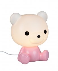 Nowoczesna lampa stołowa nocna LED dziecięca różowa dekoracyjna na komodę biurko zmiana kolorów CUTIE R57991193 Rl