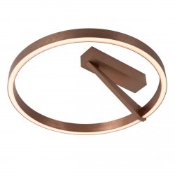 Nowoczesny plafon lampa sufitowa LED brązowy okrąg uniwersalny minimalistyczny możliwość ściemniania na pilota APPLAUSE 23100/40/96 Lucide