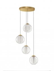 Dekoracyjna złota lampa wisząca LED szklane kule HUALMAY LE44834 Luces Exlusivas