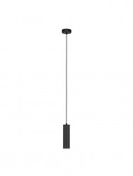 Klasyczna lampa wisząca aluminiowa czarna tuba minimalistyczna uniwersalna możliwość ściemniania ZENFARO LE45669 Luces Exclusivas