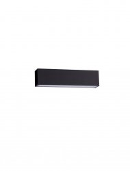 Kinkiet zewnętrzny LED aluminiowy czarny prostokątny minimalistyczny nowoczesny podświetlający elewację IP65 Luces Exclusivas